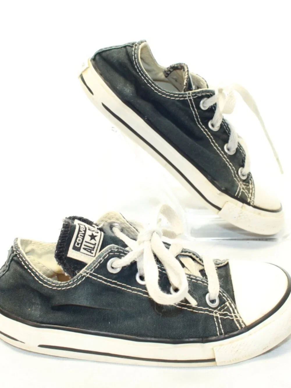 Converse Chuck Taylor All Star Infant Size 10 Black Low Top Sneakers - 7J235